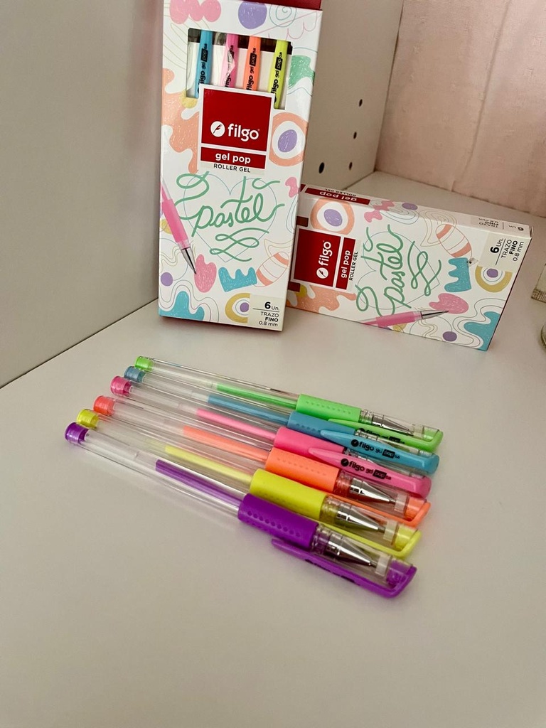 Boligrafo gel pop pastel X6
